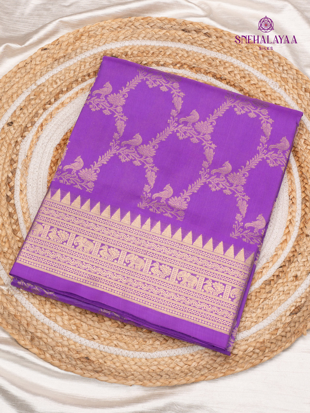 lavender Venkatagiri Silk Saree